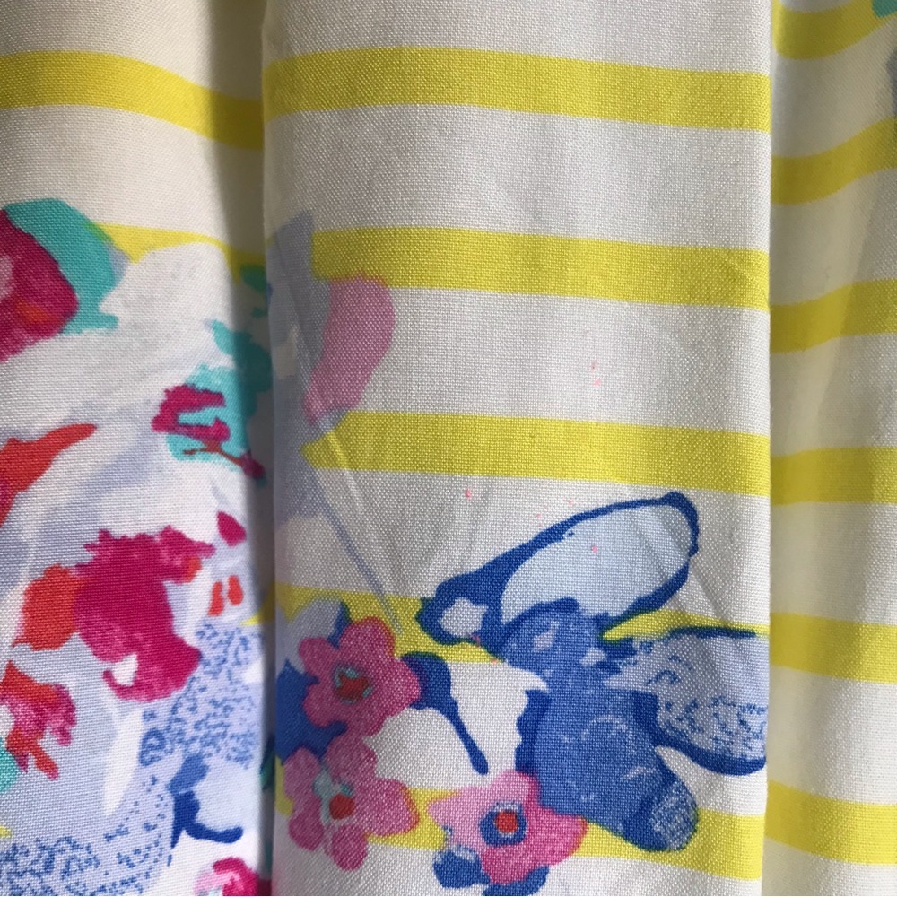 Joules Yellow, white and Pink Floral Dress, Size 6y. - Picture 9 of 10